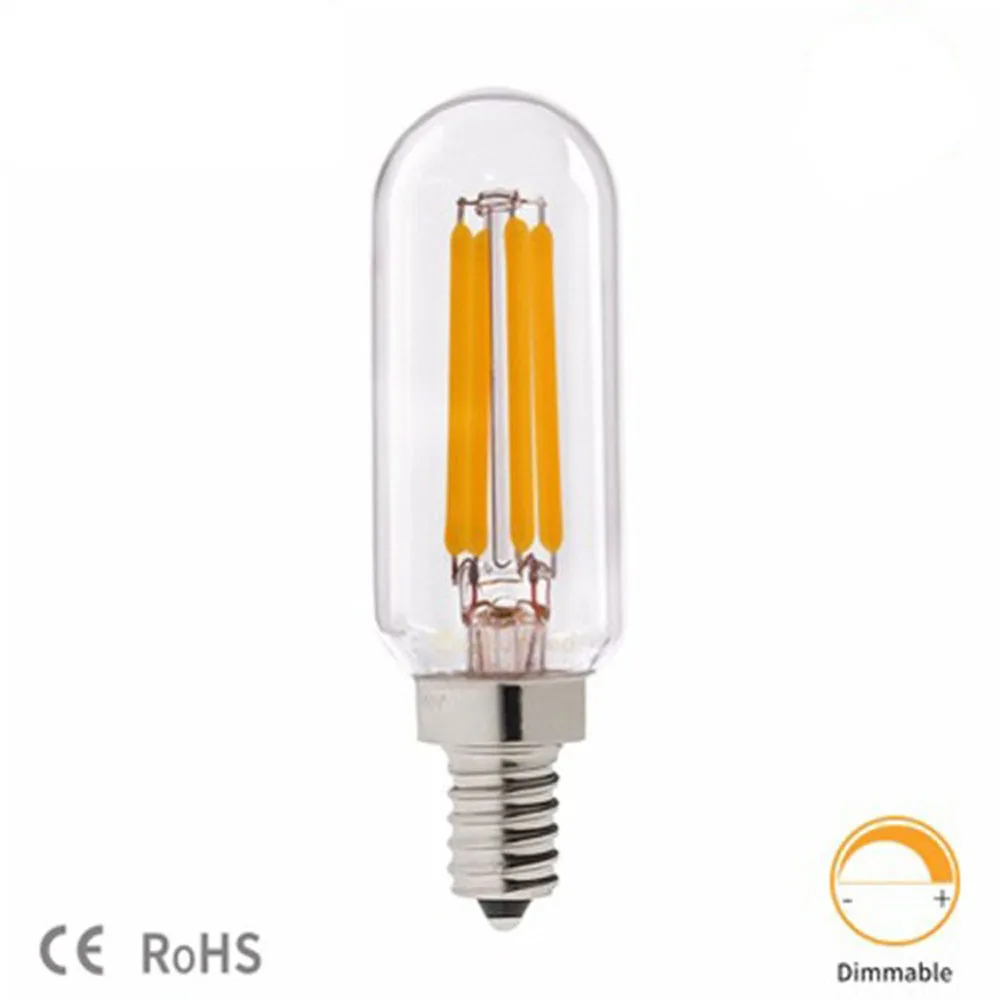 LED 전구 E14 LED 조명 T25 4W 8W 12W 쿠커 후드 필라멘트 램프 추출기 팬 전구 따뜻한 흰색/흰색 조명 220V
