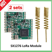 Módulo lora lorawan transceptor 2 pces rf sx1276 868mhz rádio comunicador 915mhz alcance comunicação receptor e transmissor