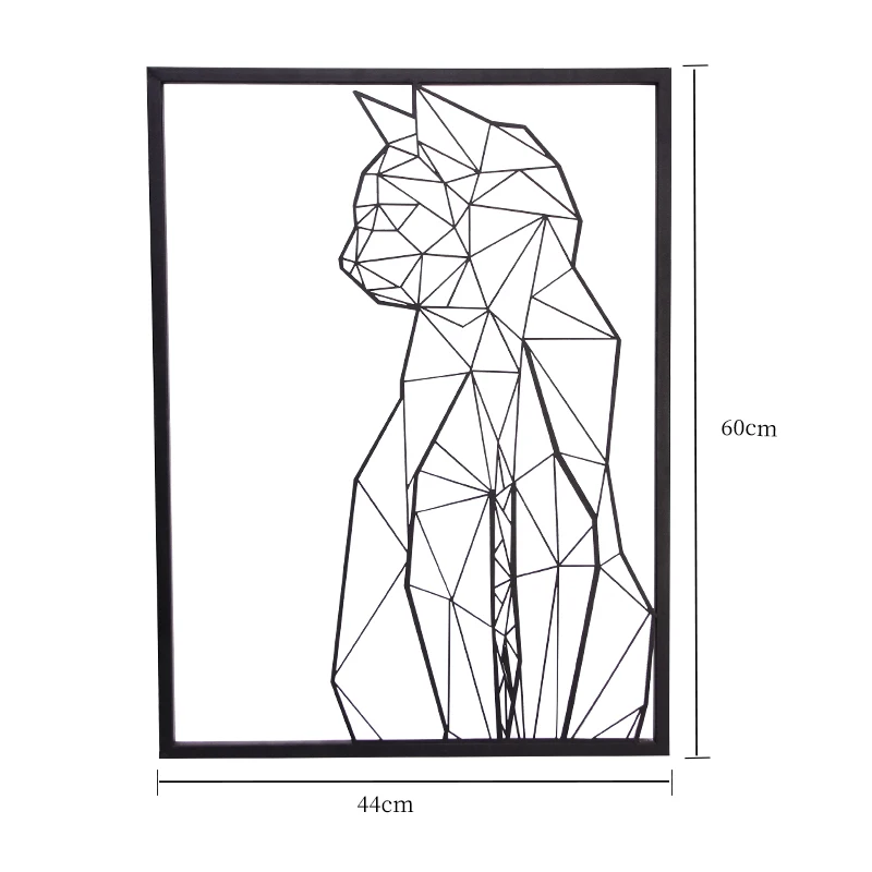 Настенное украшение настенное вырезанная голова кота оленя современный простой