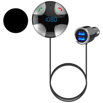 

Car Bluetooth Kit Handsfree FM Transmitter A2DP Wireless Car MP3 Player Support TF Card Music Play Dual USB Car Charger cl