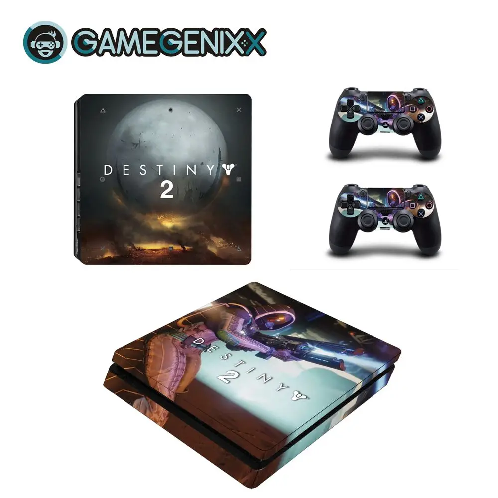Наклейка на кожу GAMEGENIXX Виниловая наклейка для PS4 Slim Console и 2 контроллеров-destuny 2