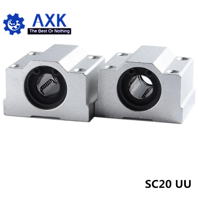 2 шт./лот SC20UU SCS20UU 20 мм линейный Шарикоподшипниковый блок CNC маршрутизатор с LM20UU