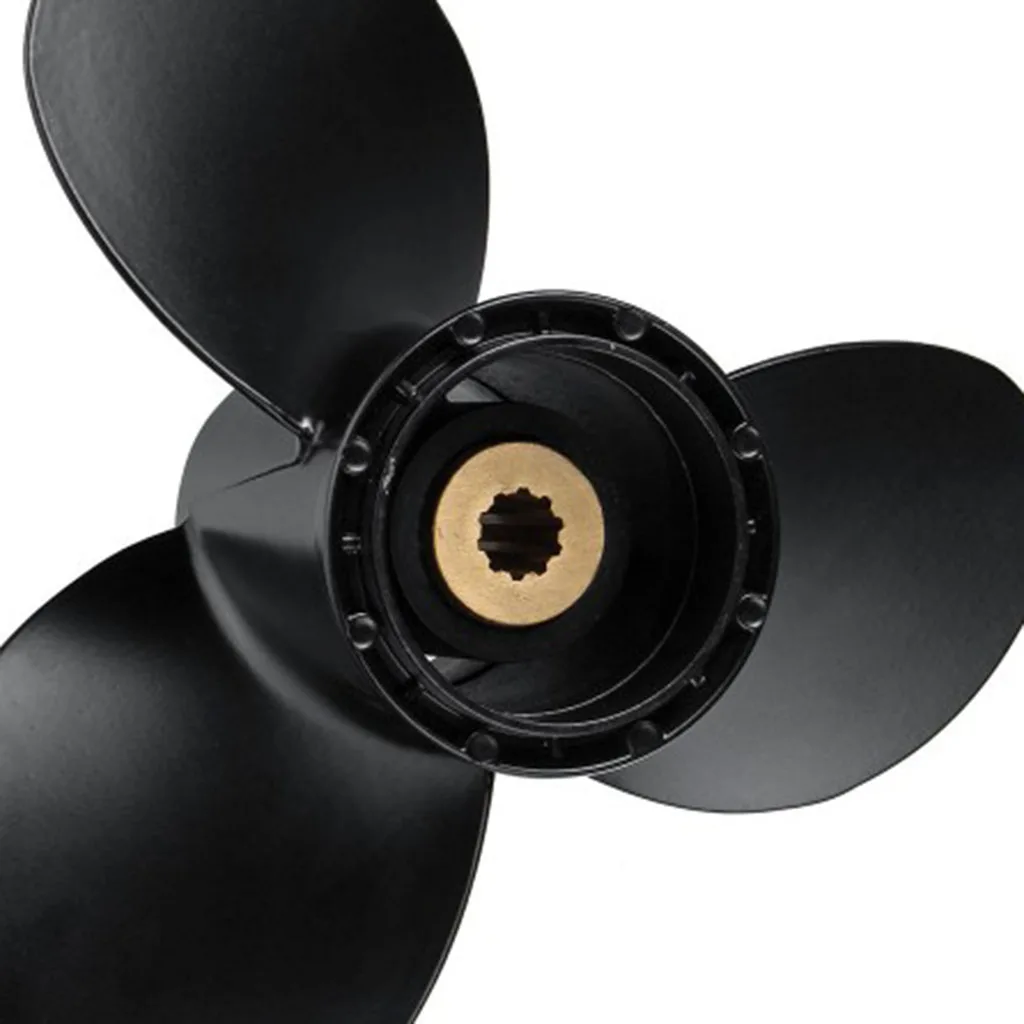 3 Blade Prop Propeller 9 1/4 x 10 for Evinrude Johnson 8-15HP For Suzuki Outboard Engine 8-15HP Black