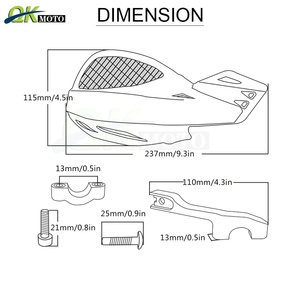 Руль мотоцикла защита рук Защита 7/8 ''22mm защита рук для Kawasaki KX KLX KFX KDX 65 80 85 125 250 250F 450F 450R 150S