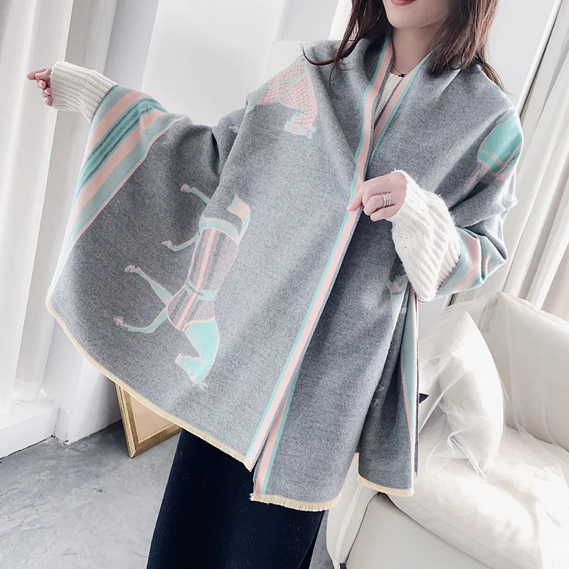 New Cheap K7r6Z Fashion Winter Scarf Women Cashmere Warm Pashmina Foulard Lady Luxury Horse Scarves Thick Soft Bufanda Shawls Wraps 2019 New New Cheap K7r6Z Fashion Winter Scarf Women Cashmere Warm Pashmina Foulard Lady Luxury Horse Scarves Thick Soft Bufanda Shawls Wraps 2019 New