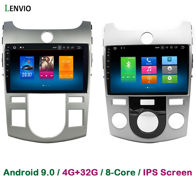 Автомобильный DVD плеер Lenvio RAM 4 Гб + 32 ГБ 8 ядер Android 9 0 GPS навигация для KIA Cerato Forte 2008 2009