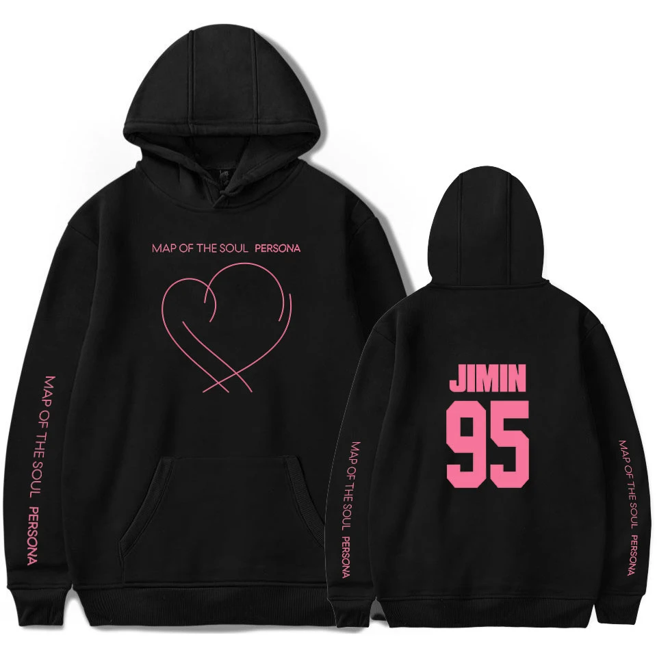  JIMIN J-HOPE JUNG KOOK SUGA New album Map Of The Soul Persona Print Hoodies Sweatshirts Women/men F