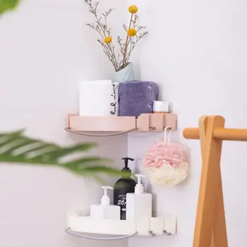 

Free-punching Drain Rack Wall Corner Bathroom Suction Shelf Wall Hanging Storage Rack Suction Cup Bathroom Kitchen Accessories