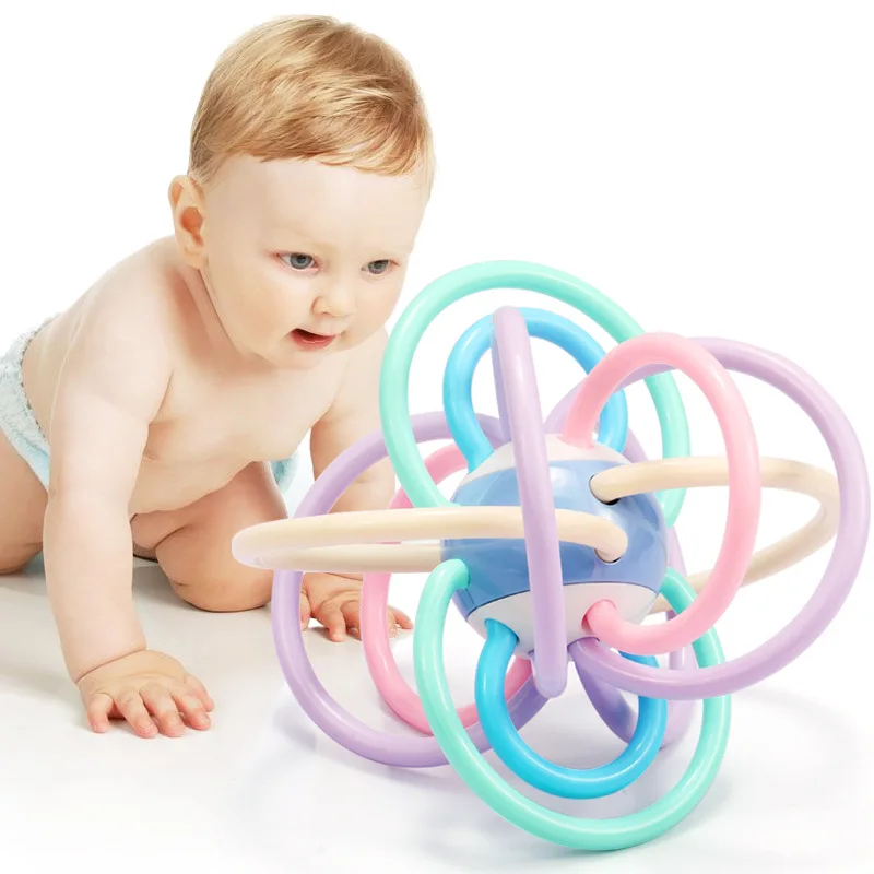 

Infants Teether Molar Rod Rattle 0-1 a Year of Age Men And Women Baby 3 Toy Can Be Boiled Manhattan Hand Ball
