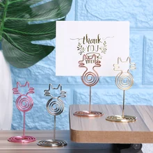 1 шт. романтическое кольцо в форме сердца металлический зажим для фото Настольный держатель карточки с именем гостя Свадебная вечеринка Настольный украшения для дома