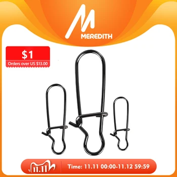 BIG OFFER ❤️ MEREDITH 50pcs Stainless Steel Hook Fast Clip Lock Snap Swivel Solid Rings Safety Snaps Fishing Hook Connector - discount item 15% OFF Sports & Entertainment