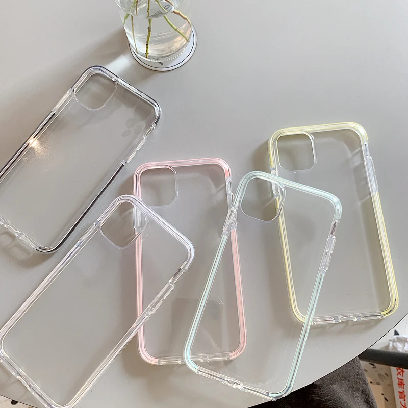 Прозрачный противоударный чехол для телефона для iPhone 11 Pro Max X XR Xs Max Мягкий ТПУ мягкий прозрачный чехол для iPhone 11 для iPhone 6 6s 7 8 Plus