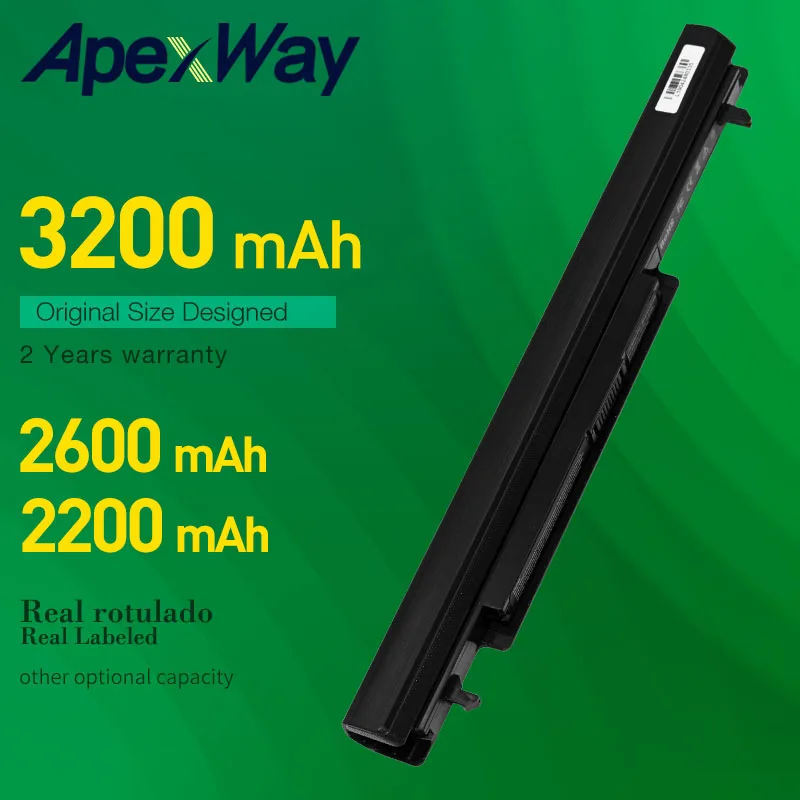 Apexway 4 ячейки Новый аккумулятор для ноутбука Asus A31-K56 A32-K56 A41-K56 A42-K56 K56C K56CA K56CB K56CM K56V