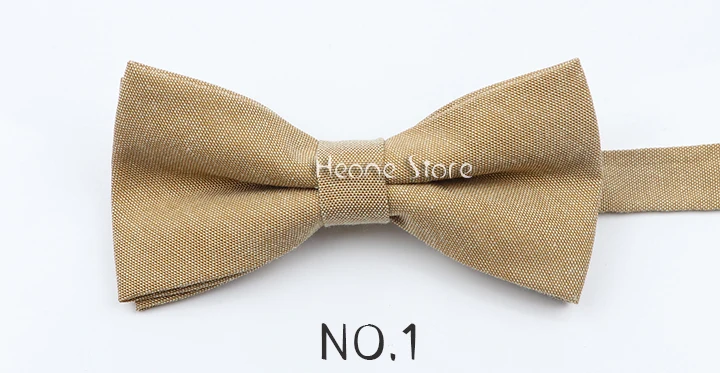Neue dunkle Farbe Fliege einfarbig Wolle Baumwolle Braun Khaki Beige Blau Herren Casual Fliege Schmetterling Krawatten für Hochzeitsaccessoire – Detail 2