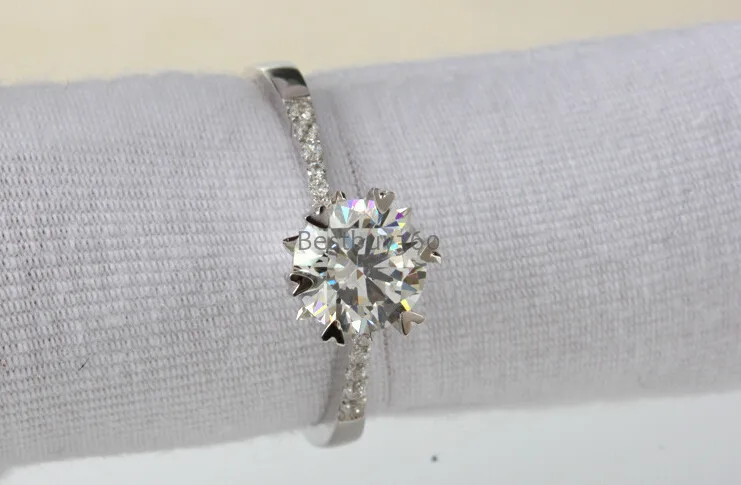 0.5ct 925 пробы Серебряное кольцо рука скручивание Снежинка помолвка синтетический Диамант кольцо гравировка имя S925 Кольца(JSA