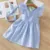 2020 New Summer Girls' Dress Strap Plaid Casual Без Рукавов Party Princess Dress Cute Children's Baby Kids Girls Clothing