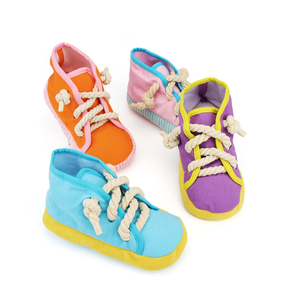 Bite Resistant Shoes Pet Toy Cats Squeak Bite-resistant Clean Teeth Rope Chew Dog Toy For Puppy 6