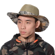 Соломенная шляпа для рыбалки, кемпинга, кепка для улицы, камуфляжная кепка с широкими полями, солнечные шляпы, сетка из полиэстера, УФ защита, шапка для охоты, пешего туризма