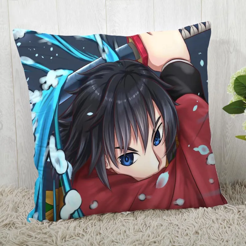 Наволочка с рисунком "убийца демона" Kimetsu no Yaiba ", наволочка с рисунком аниме для девочек, декоративная наволочка, индивидуальный подарок, 45x45 см, A19.11.8 - Цвет: 20