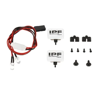 

NEWKBO 4pcs RC Car Multi-Function Square LED Light with Lampshade for 1/10 SCX10 D90 TRX4 Model Crawler Car