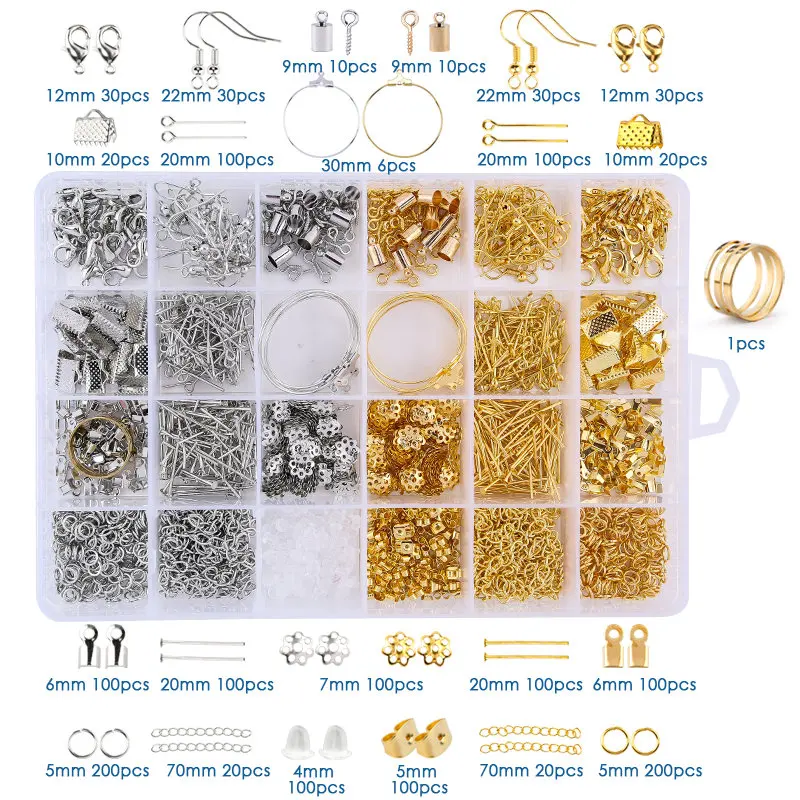 Mixed Jewelry Making Findings Set Metal Alloy Accessories Kit