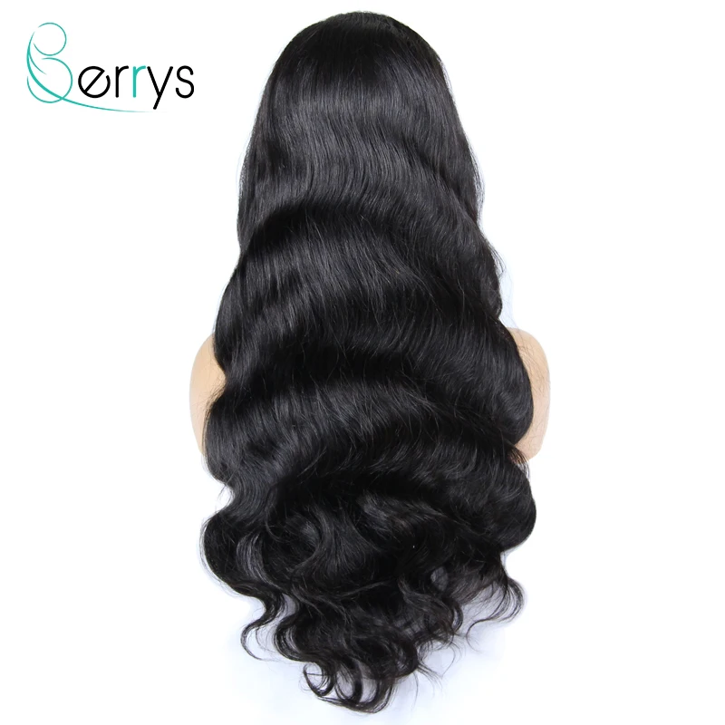 Berryshair малазийские 100% натуральные волосы 13x6 парики из человеческих волос с