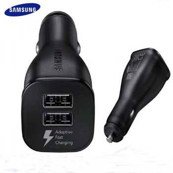 Samsung Car Charger Dual USB Adaptive Fast Adapter Micro USB Type C Cable For Galaxy s10 s9 s8 Plus S10+ Note 10 plus note10 S20 1