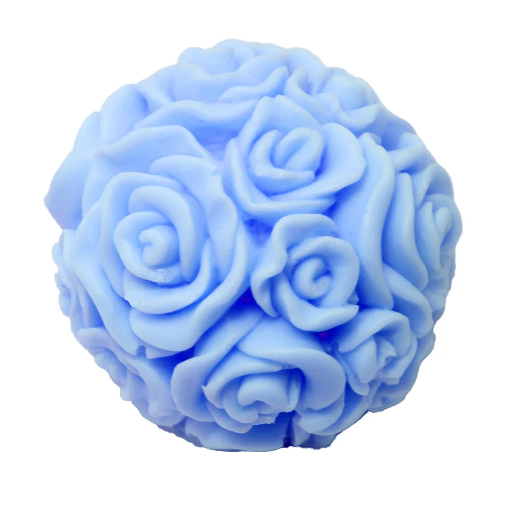 3D Rose Ball Silicone Moldes, Vela Aroma,
