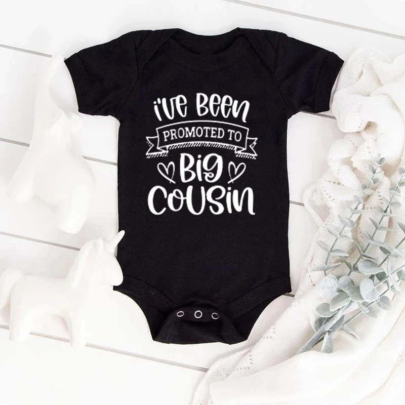 

0-24M Big Cousin Newborn Infant Toddler Girls Boys Short Sleeve Letter Print Romper Fashion Cute Outfits Clothes Baby Bodysuit