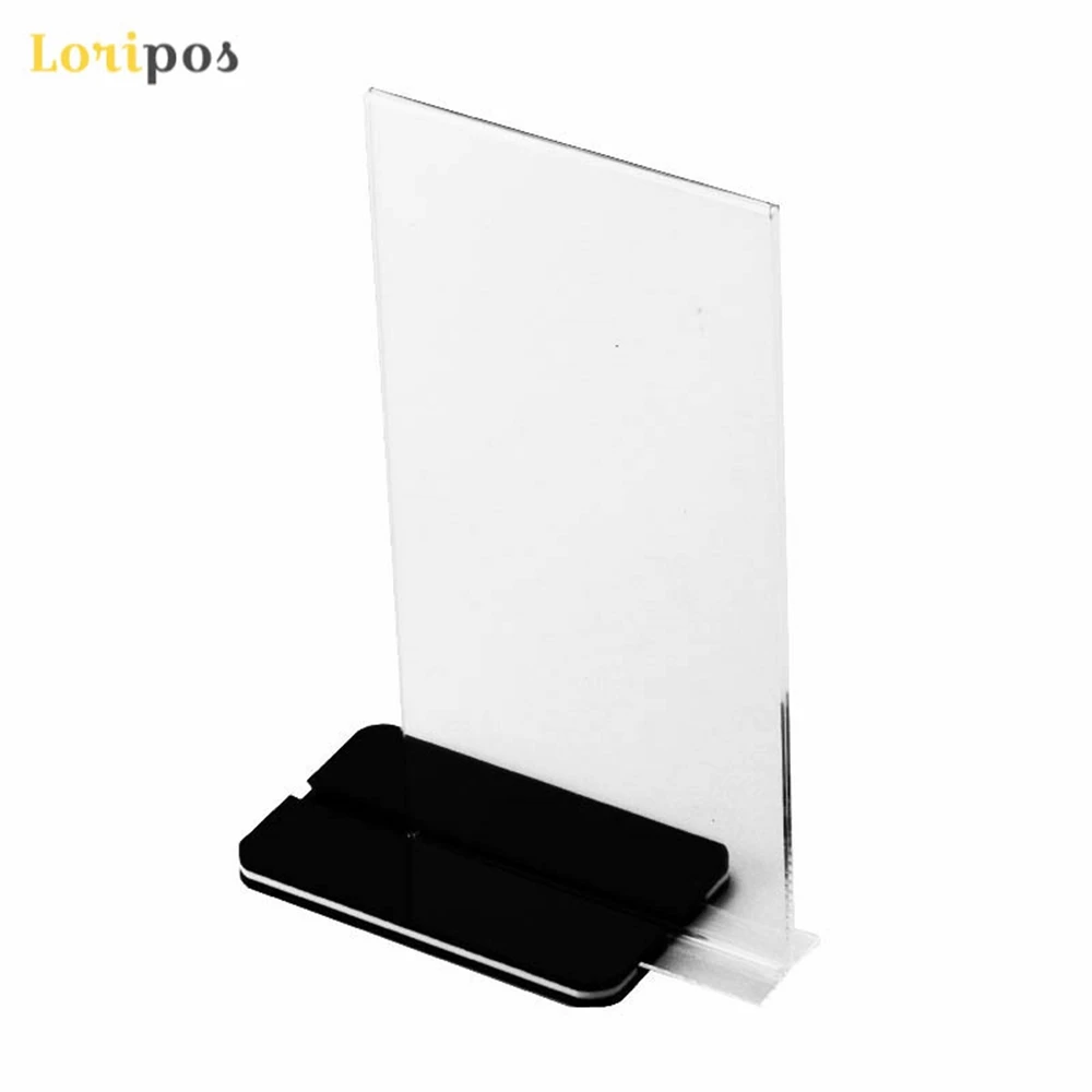 20 Pcs A4 Double Side Acrylic Table Display Stand Sign Billboard Holder Menu Price Tag Display Holder 10 pcs 20 10cm double side acrylic table display stand sign billboard holder menu price tag display holder