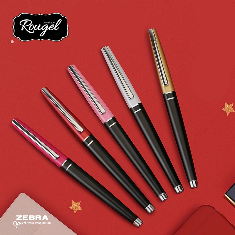 1 шт. гелевая ручка Zebra JJ93 Ретро металлический держатель для ручек черный сердечник 0,5 мм гладкое письмо rougel Ограниченная серия помада внешний вид
