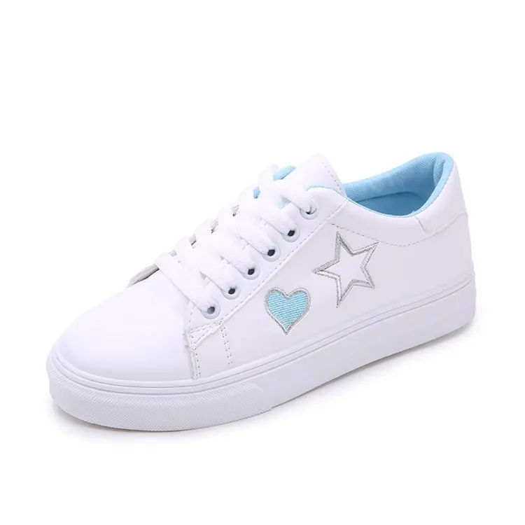 

2019 Women Sneakers Pu Leather Breathble Vulcanized Shoes Woman Platform Lace Up Casual White Shoes Tenis Feminino Zapatos Mujer