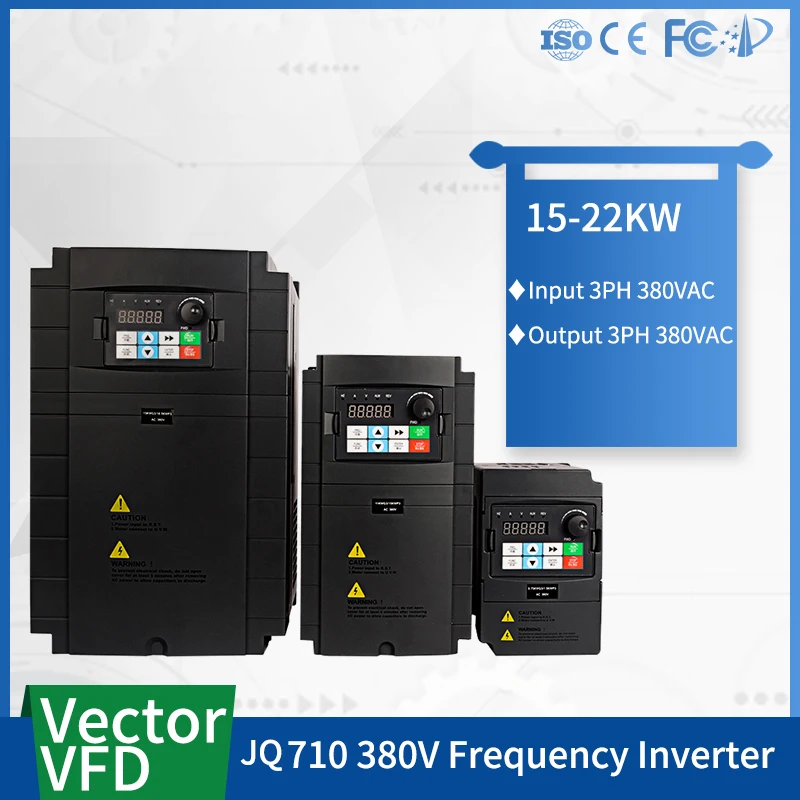 Контроллер скорости двигателя JQ710 VFD 380 В переменного тока 15/18 5/22 кВт
