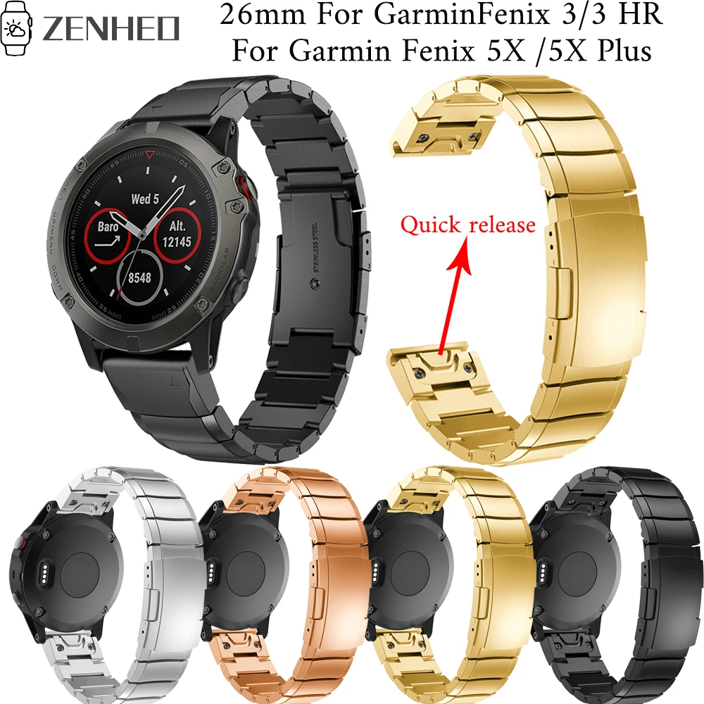 

26mm Quick release band For Garmin Fenix 5X/5X Plus replacement bracelet For Garmin Fenix 3/3 HR Smart Watch band accessories
