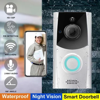 

Smart WiFi Doorbell Rainproof Wireless WiFi APP Remote Video Camera Doorbell Monitoring Alarm Home Security