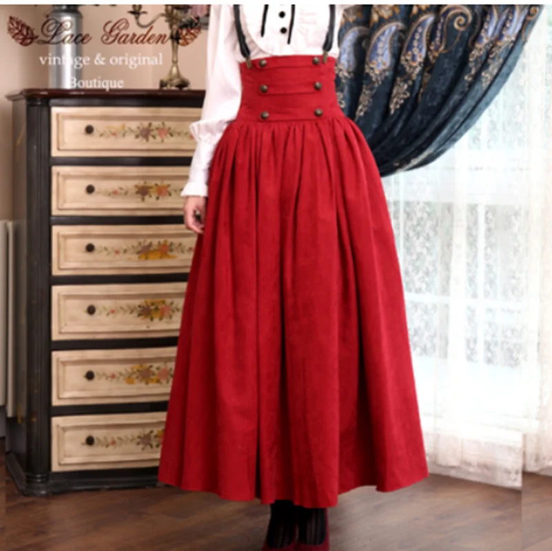 Vintage Prinses Dagelijks Zoete Lolita Rok Dubbele Rij Knop Hoge Taille Bandage Victoriaanse Rok Kawaii Meisje Gothic Lolita Sk Loli Vintage Prinses Dagelijks Zoete Lolita Rok Dubbele Rij Knop Hoge Taille Bandage Victoriaanse Rok Kawaii Meisje Gothic Lolita Sk Loli