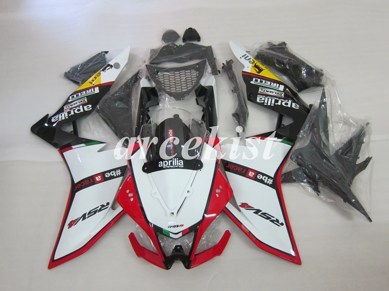 OEM качество литья под давлением ABS обтекатель комплект подходит для Aprilia RSV4 1000 2009- 09 10 11 12 13 14 красный белый