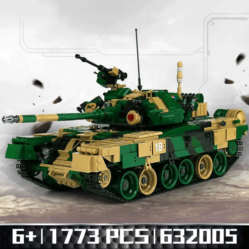 632005 T-90 основной боевой танк набор строительных блоков Кирпичи собранные DIY День рождения развивающие игрушки веселые рождественские подарки