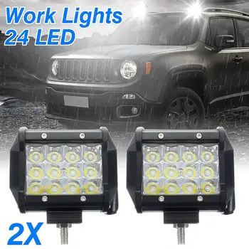 

1Pcs 5 Inch 72W 12LED 6000K Car Light Spot Beam Waterproof Work Night Light Driving Fog Lamp Bar for Offroad ATV UTE SUV