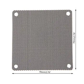 

5PCS PVC Fan Dust Filter PC Dustproof Case Cuttable Computer 70mm Mesh Black PXPA
