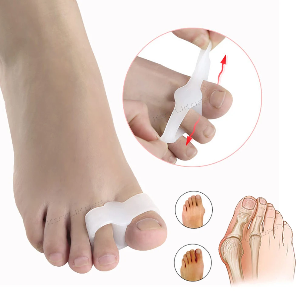 Silicone Toe Corrector Gel Protector Toe Separator Hallux Valgus Pedicure Tools Foot Care Corrector For Toes Inserts Pad