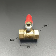 1/" BSP Female x 1/4" BSP Female Thread двухсторонний латунный шаровой кран для масла, воды, воздуха