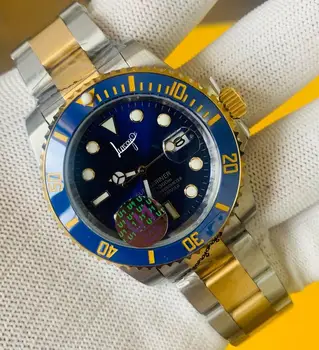 

U1 factory ceramic bezel sapphire glass luminous needle sweep movement luxury blue suv watch men's mechanical watch