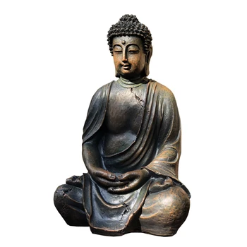 

[HHT] RETRO RESIN CRAFTS BUDDHA STATUE ZEN GARDEN BUDDHA SCULPTURE FENG SHUI ORNAMENTS VINTAGE HOME DECORATION