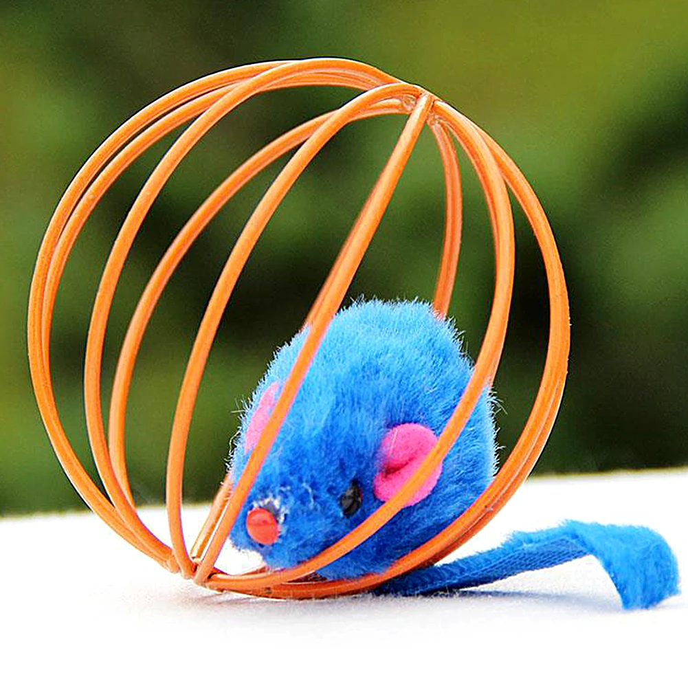Забавный питомец кошка котенок подарок игральные игрушки ложная мышь в крысиной клетке мяч