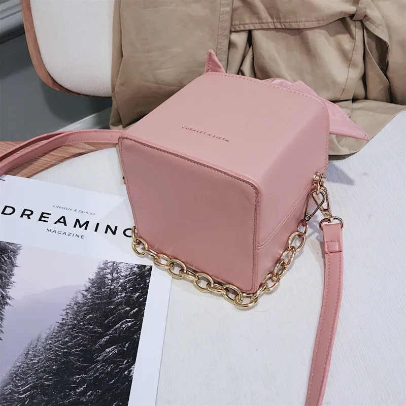 

Sweet Ladies' Folding Flower Potted Plant Stereo Square Sling Bag Hong Kong Style INS Shoulder WOMEN'S Bag