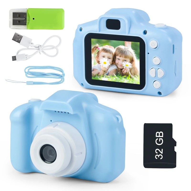 regalo de cumpleaños cámara Digital grabadora de vídeo con tarjeta SD grabación inteligente juguetes deportivos para niños Cámara Mini HD para niños regalo de cumpleaños cámara Digital grabadora de vídeo con tarjeta SD grabación inteligente juguetes deportivos para niños Cámara Mini HD para niños