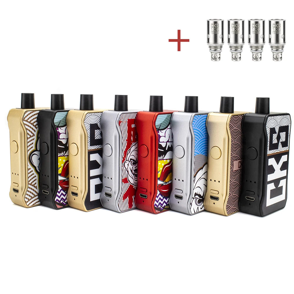 CKS Junior Pod Starter Kit 1000 мАч с 4 шт. катушки 0.6ohm 1.0ohm Сменная сетка электронные сигареты