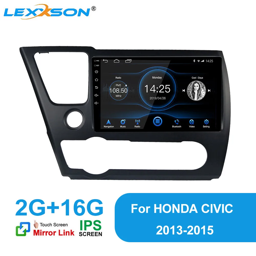 

DSP 2G+16G IPS Screen Android 10.1 Car Radio Multimedia for Honda Civic 2013 2014 2015 RDS FM GPS Navigation Mirror Link stereo