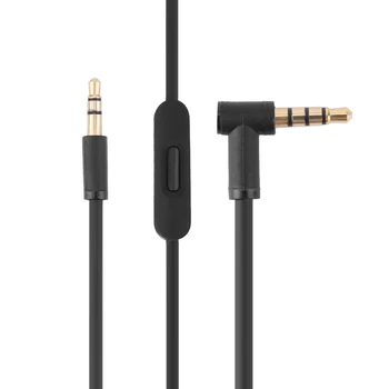 

2pcs Replacement 3.5mm Stereo Audio Cables with Mic Inline Control 3.5 mm AUX Cords for Beats Headphones 1.38m